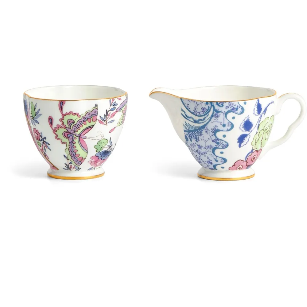 Wedgwood Butterfly Bloom Creamer & Sugar Set- Creamers & Sugar Bowls