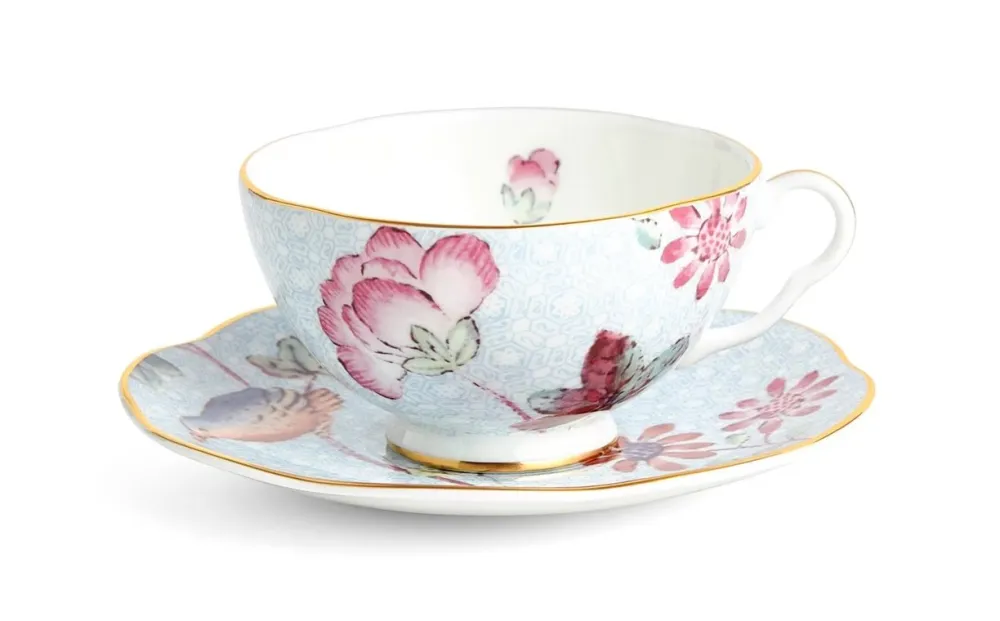 Wedgwood Cuckoo Blue Teacup & Saucer- Teacups & Saucers