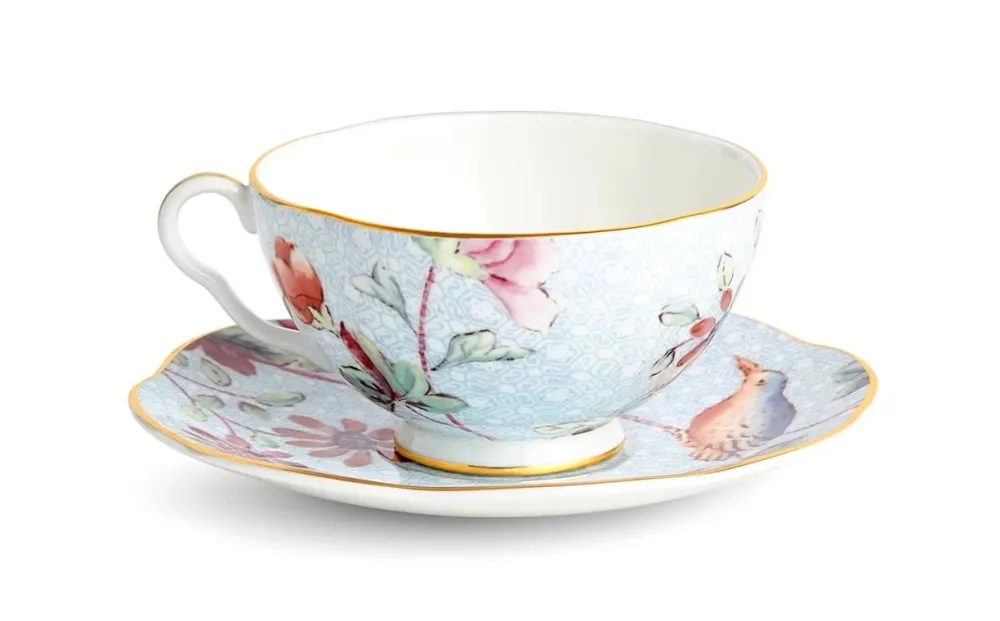 Wedgwood Cuckoo Blue Teacup & Saucer- Teacups & Saucers