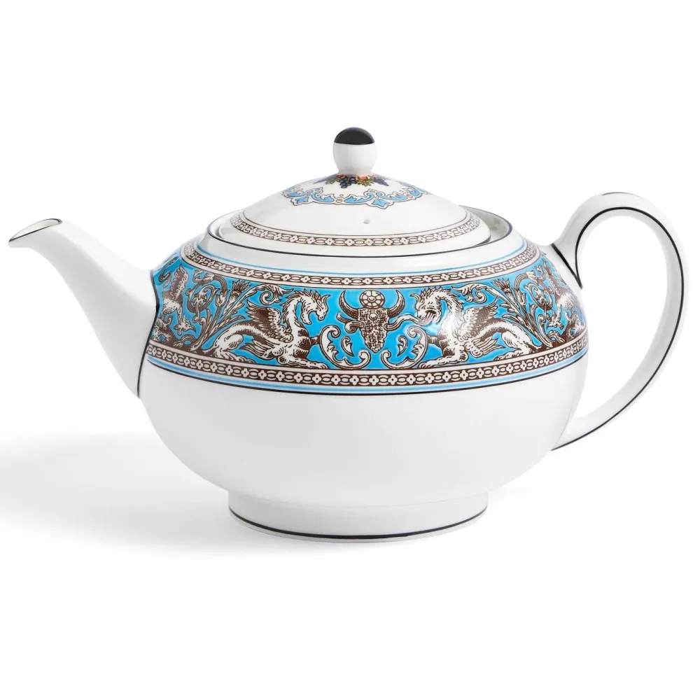 Wedgwood Florentine Turquoise Teapot- Teapots