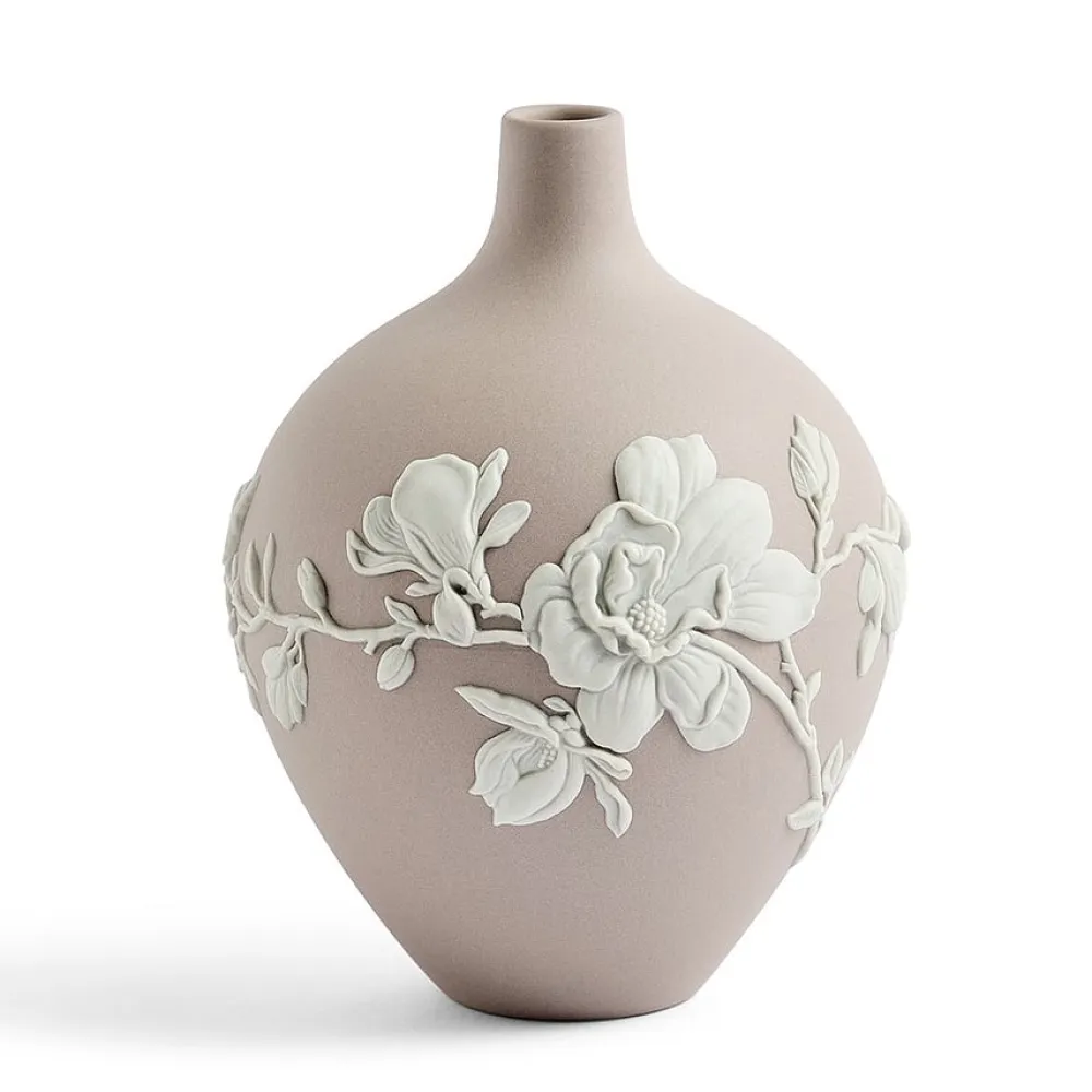 Wedgwood Magnolia Blossom Bud Vase Mink- Vases
