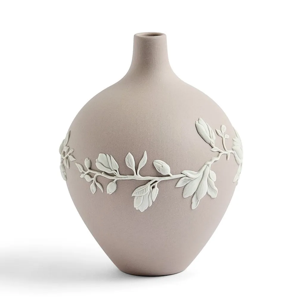 Wedgwood Magnolia Blossom Bud Vase Mink- Vases