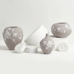 Wedgwood Magnolia Blossom Bud Vase Mink- Vases