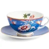 Wedgwood Paeonia Blush Teacup & Saucer Blue- Teacups & Saucers