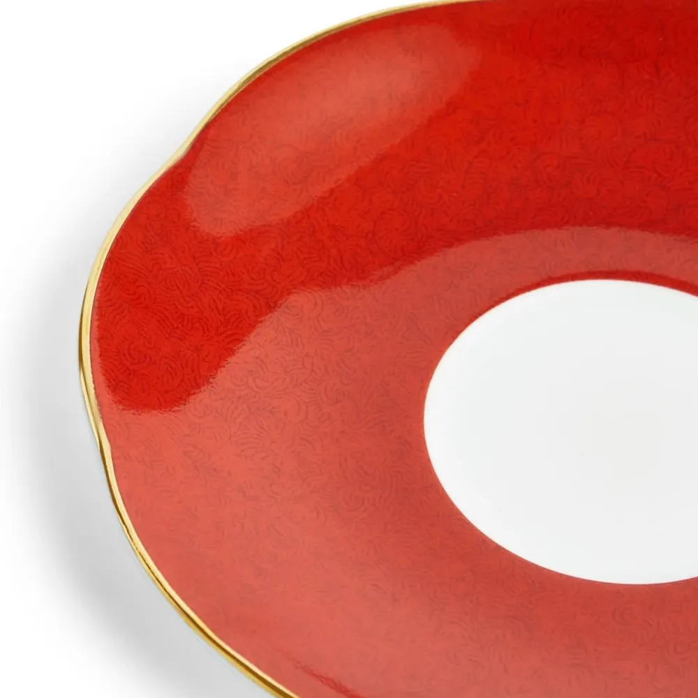Wedgwood Paeonia Blush Teacup & Saucer Red- Teacups & Saucers
