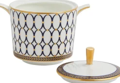 Wedgwood Renaissance Gold Sugar Caddy- Creamers & Sugar Bowls