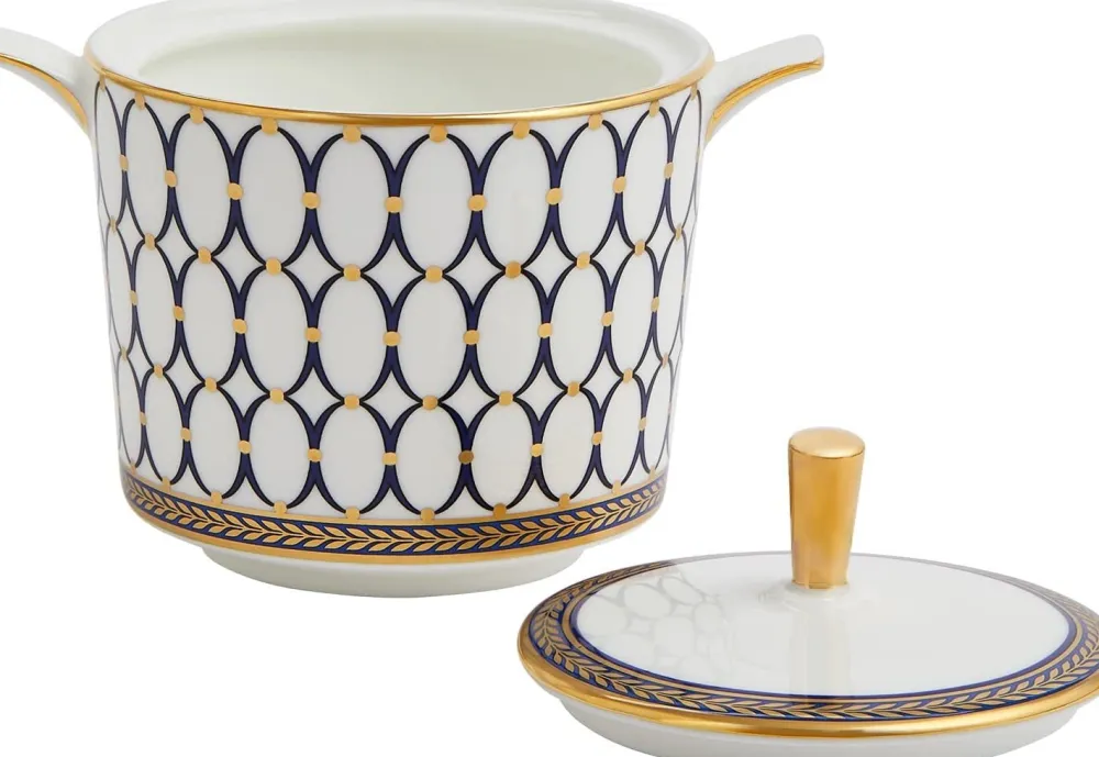 Wedgwood Renaissance Gold Sugar Caddy- Creamers & Sugar Bowls