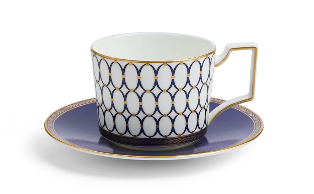 Wedgwood Renaissance Gold Teacup & Saucer- Teacups & Saucers