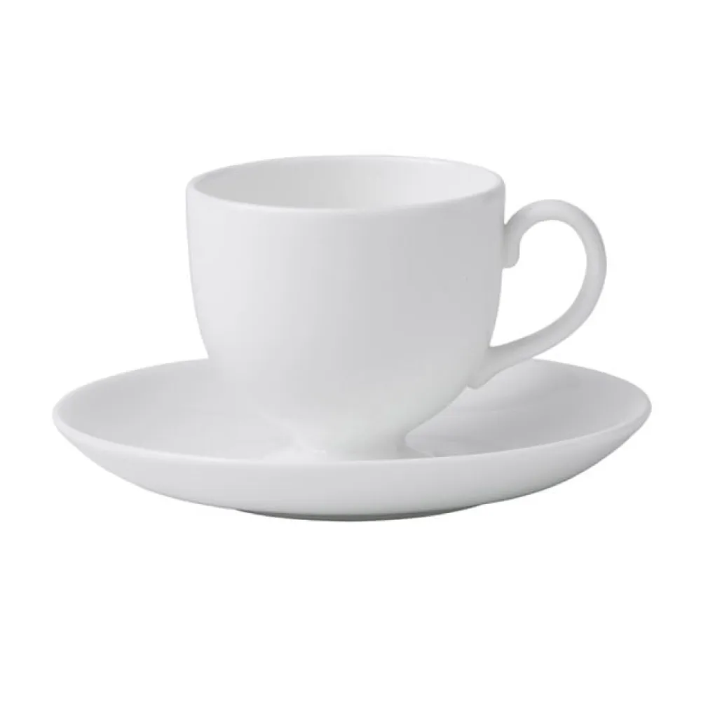 Wedgwood White Teacup & Saucer- Teacups & Saucers