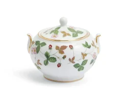 Wedgwood Wild Strawberry Covered Sugar- Creamers & Sugar Bowls