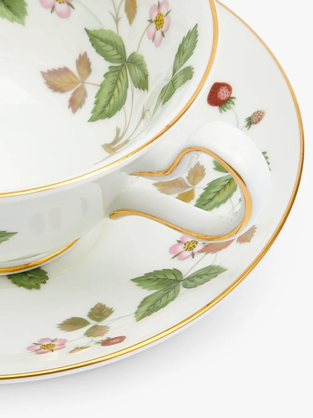Wedgwood Wild Strawberry Peony Teacup & Saucer- Teacups & Saucers
