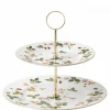Wedgwood Wild Strawberry 2 Tier Cake Stand- Serving Plates