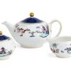 Wedgwood Wonderlust Blue Pagoda 3 Piece Set Boxed (Teapot, Cream & Sugar)- Tea Sets|Teapots