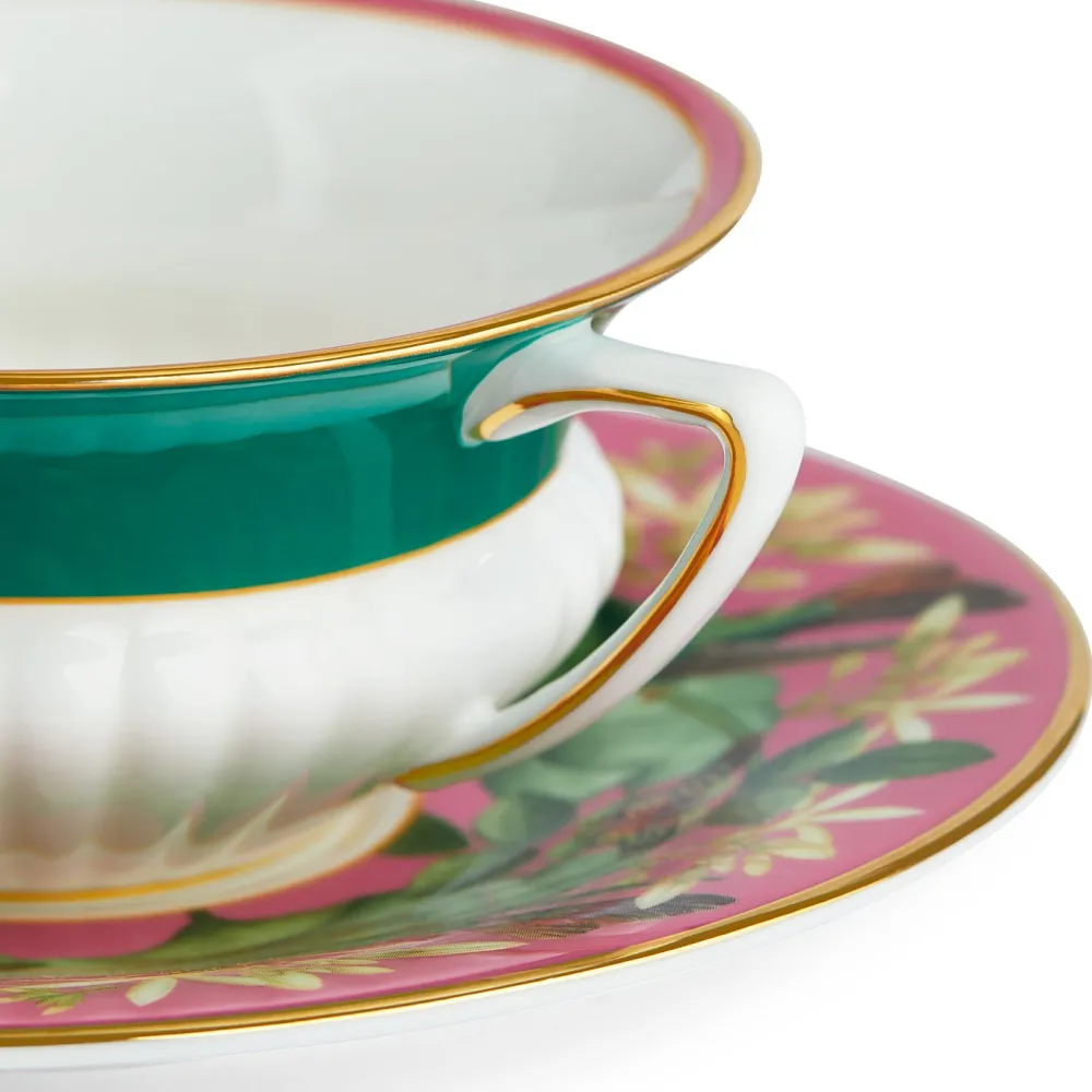 Wedgwood Wonderlust Pink Lotus Teacup & Saucer- Teacups & Saucers