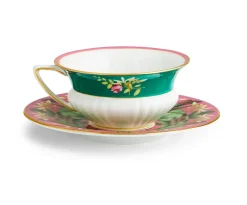 Wedgwood Wonderlust Pink Lotus Teacup & Saucer- Teacups & Saucers