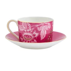 Wedgwood Wonderlust Pink Tonquin Teacup & Saucer- Teacups & Saucers