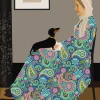 Whistler's Paisley Mother Dachshund Birthday Card- Greeting Cards
