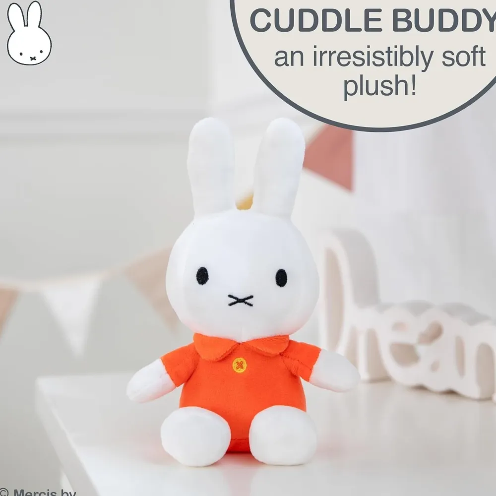 White Miffy 8" Plush Toy with Orange Dress- Soft Toys|Toys