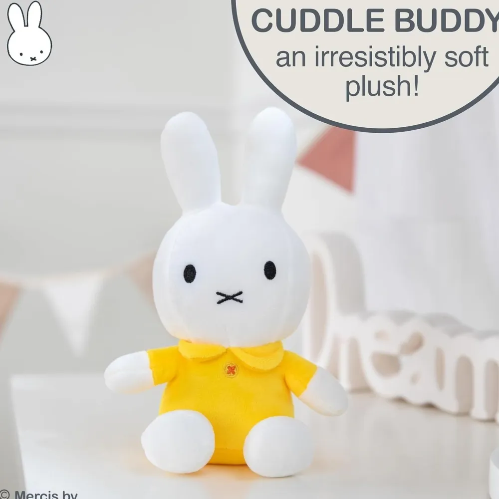 White Miffy 8" Plush Toy with Yellow Dress- Soft Toys|Toys