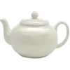 White Stoneware Teapot- Teapots