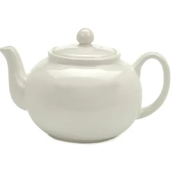 White Stoneware Teapot- Teapots