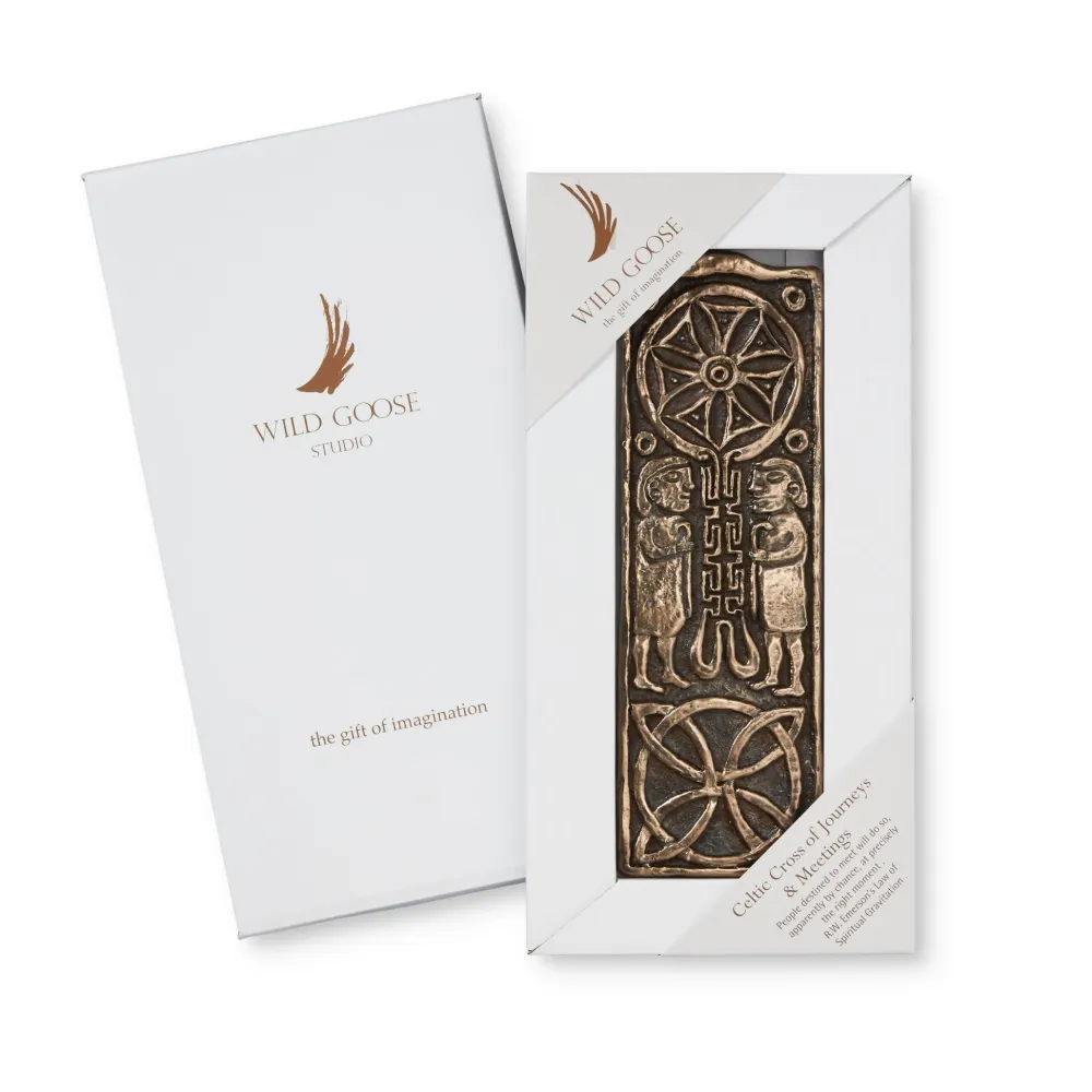 Wild Goose Studio Celtic Cross of Journeys & Meetings Plaque- Wall Decor|Wild Goose Bronzes