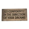 Wild Goose Studio Go Confidently in the Direction of Your Dreams Wall Plaque- Wild Goose Bronzes