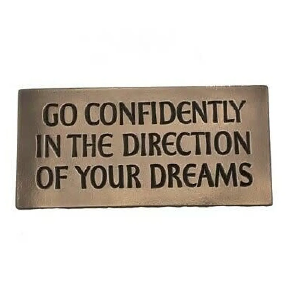 Wild Goose Studio Go Confidently in the Direction of Your Dreams Wall Plaque- Wild Goose Bronzes