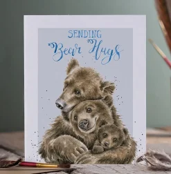 Wrendale 'Bear Hugs' Sympathy Card- Greeting Cards