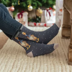 Wrendale 'Christmas Scarves' Duck Men's Socks- Socks