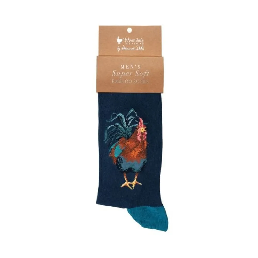 Wrendale 'Colours of the Rainbow' Cockerel Men's Socks- Socks