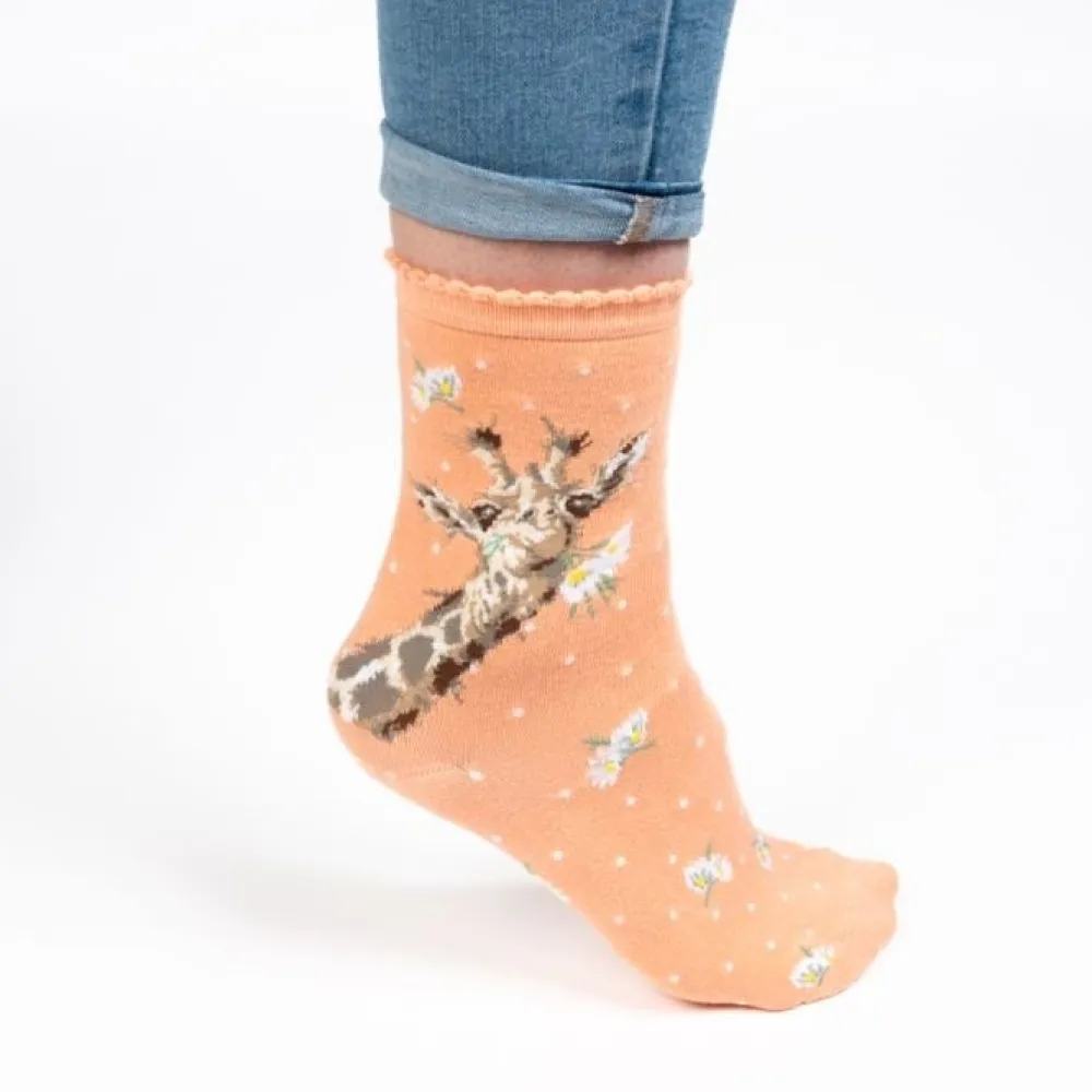Wrendale 'Flowers' Giraffe Women's Socks- Socks