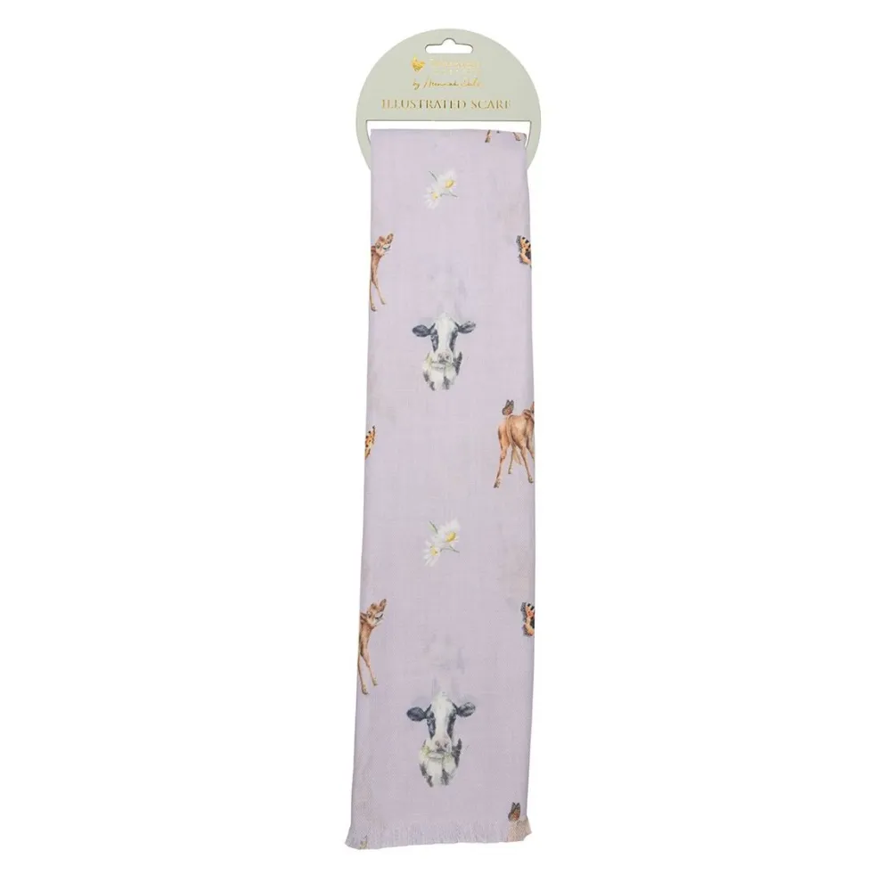 Wrendale 'Flutterly Fabulous' Cow Scarf- Scarves & Wraps
