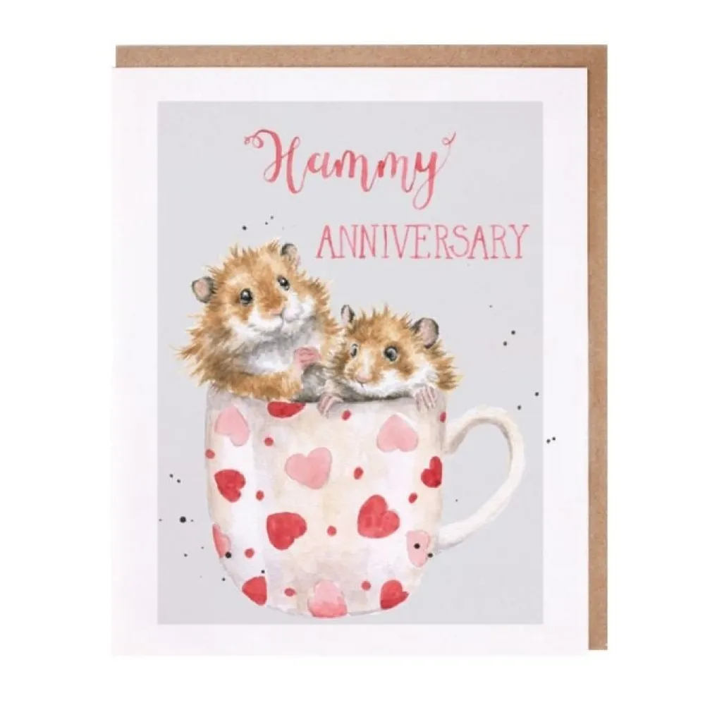Wrendale 'Hammy Anniversary' Hamster Anniversary Card- Greeting Cards