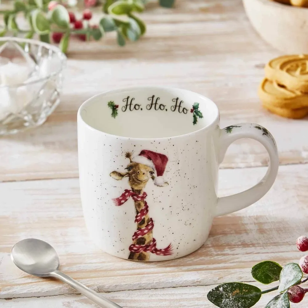 Wrendale 'Ho Ho Ho' Giraffe Small Mug- Assorted Mugs