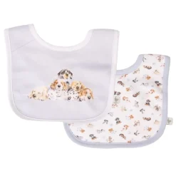 Wrendale 'Little Paws' Dog Little Wren Bib Gift Set- Childrenswear|Toys