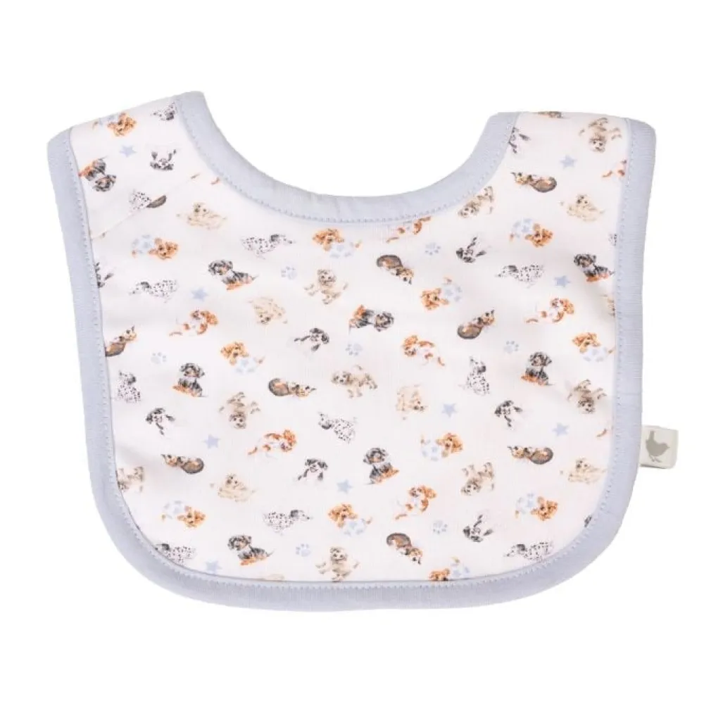 Wrendale 'Little Paws' Dog Little Wren Bib Gift Set- Childrenswear|Toys