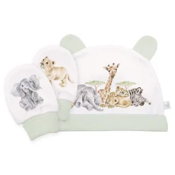 Wrendale Little Savannah Baby Hat & Mitten Set- Childrenswear