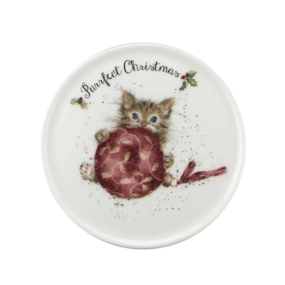 Wrendale Mug & Coaster Set Purrfect Christmas- Assorted Mugs