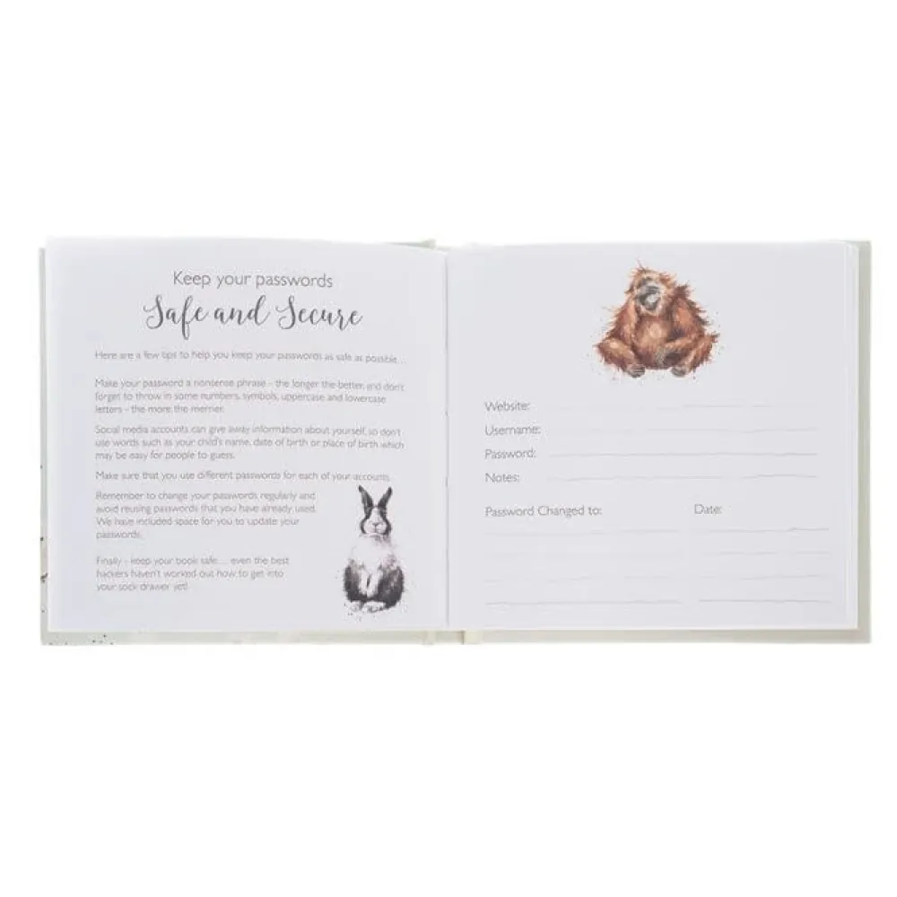 Wrendale New Beginnings Hedgehog Password Book- Journals & Other Stationery