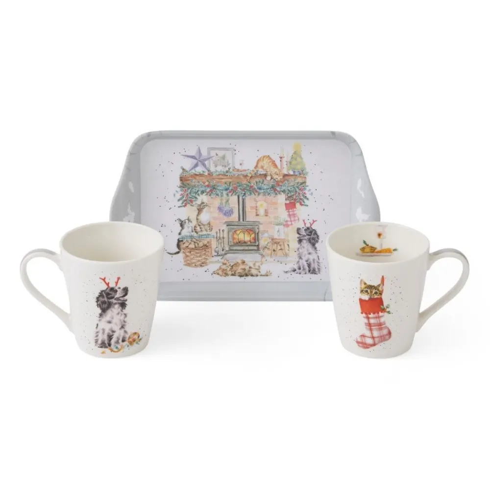 Wrendale 'No Place Like Home' Dog & Cat Mug & Tray Set- Assorted Mugs
