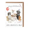 Wrendale Round of A-Paws Dog Birthday Card- Greeting Cards