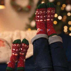 Wrendale 'Season's Tweetins' Robin Children's Large Sock- Socks|Childrenswear