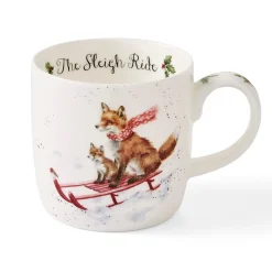 Wrendale Sleigh Ride Fox Small Mug- Assorted Mugs