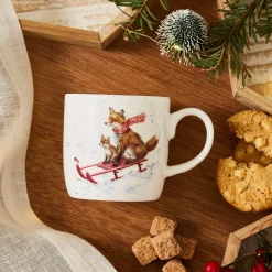 Wrendale Sleigh Ride Fox Small Mug- Assorted Mugs