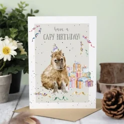 Wrendale 'The Happy-Bara' Capybara Birthday Card- Greeting Cards
