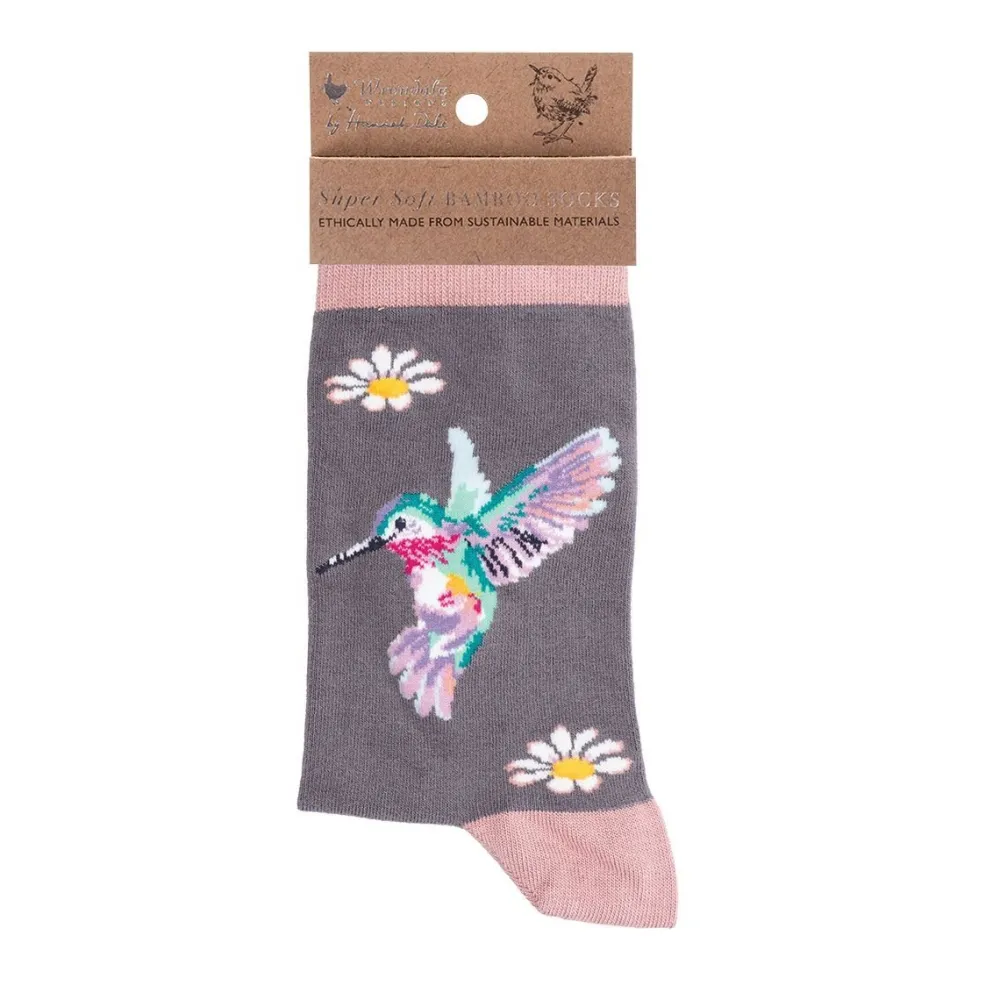 Wrendale 'Wisteria Wishes' Hummingbird Women's Socks- Socks