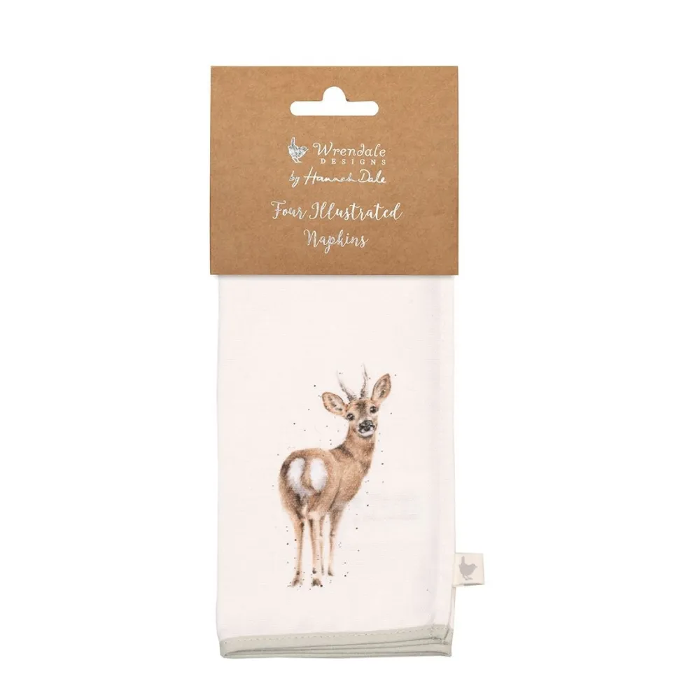 Wrendale 'Woodlanders' Woodland Animal Cotton Napkin Set- Cotton Napkins