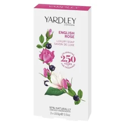 Yardley London English Rose Luxury Soap Set of 3- Bar Soaps