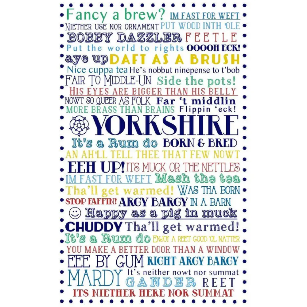 Yorkshire Born & Bred Tea Towel- Tea Towels